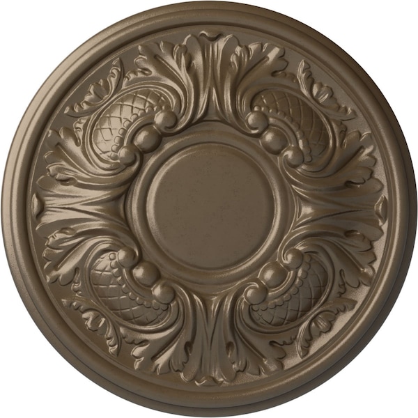 Ekena Millwork Wakefield Ceiling Medallion (Fits Canopies up to 3 5/8"), 11 3/4"OD x 1 1/4"P, Warm Silver CM11WAWSS - main